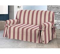 BIANCHERIAWEB Copridivano Fodera Telo Protezione Divano con Laccetti Fiocco Disegno Grancasa 2 Posti Bordeaux