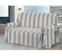 BIANCHERIAWEB Copridivano Fodera Telo Protezione Divano con Laccetti Fiocco Disegno Grancasa 2 Posti Grigio