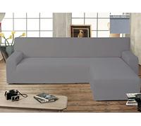 BIANCHERIAWEB Copridivano Genius con Penisola Chaise Longue Modello Swing Colore Grigio Sassi Destra Grigio