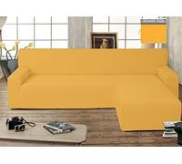 BIANCHERIAWEB Copridivano Genius con Penisola Chaise Longue Modello Swing Colore Senape Destra Senape