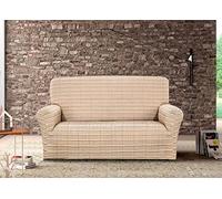 BIANCHERIAWEB Copridivano Sofà Poltrona Elasticizzato Protezione Tessuto Jacquard Modello Fanny Poltrona Panna