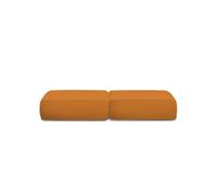 BIANCHERIAWEB Copridivano Tinta Unita Elasticizzato Antimacchia Modello Sagomato Colore Arancione Seduta Arancione