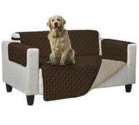 BIANCHERIAWEB Copridivano Trapuntato Queen Antimacchia Double Face Marrone-Crema 2 Posti Marrone-Crema