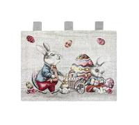 BIANCHERIAWEB Copriforno Cucina Universale Cinigliato Decorazione Forno Bunny Easter