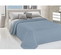 BIANCHERIAWEB Copriletto Piquet Primavera Estate 100% Cotone Disegno 8026 1 Piazza e Mezza Blu