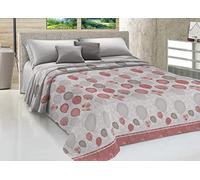 BIANCHERIAWEB Copriletto Piquet Primavera Estate 100% Cotone Disegno Palloncini Matrimoniale Rosso