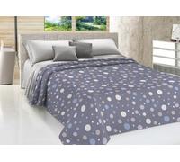 BIANCHERIAWEB Copriletto Piquet Primavera Estate 100% Cotone Sofia Disegno La Palla Singolo Grigio