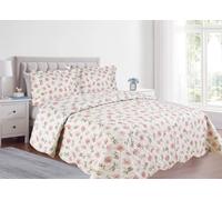 BIANCHERIAWEB Copriletto Trapuntato Quilt Estivo Piumino 100gr/mq Disegno Pinsonic Boccioli Singolo Boccioli