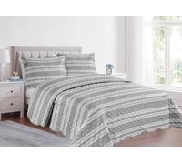 BIANCHERIAWEB Copriletto Trapuntato Quilt Estivo Piumino 100gr/mq Disegno Pinsonic Infinity 1 Piazza e Mezza Grigio
