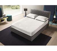 BIANCHERIAWEB Coprimaterasso con Angoli Elasticizzati Modello Silver Fresh Singolo Silver