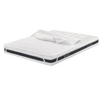 BIANCHERIAWEB Coprimaterasso Trapuntato Antibatterico con Elastici agli Angoli Modello Relax Piazza E Mezza Bianco