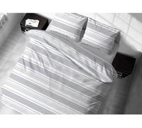 BIANCHERIAWEB Copripiumino Letto Sacco Piumone E Federa In 100% Cotone Fantasia Rigata Righe Disegno Riga Fine New