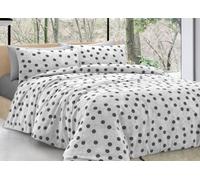 BIANCHERIAWEB Copripiumino Sacco Piumone 100% Cotone Made In Italy Disegno Pois LT Matrimoniale Pois