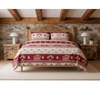 BIANCHERIAWEB Copripiumino Sacco Piumone 100% Cotone Made in Italy Disegno Tirolo Stile Tirolese Alpino Montagna