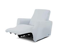 BIANCHERIAWEB Copripoltrona Reclinabile Antimacchia Elasticizzata Genius Relax Lounge Tinta Unita Poltrona Bianco