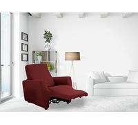 BIANCHERIAWEB Copripoltrona Reclinabile Elasticizzato Antimacchia Magic Tinta Unita Bordeaux Poltrona Relax Idrorepellente