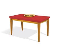 BIANCHERIAWEB Copritavolo Antimacchia Elasticizzato in Tinta Unita Copri Tavola Genius 6 Posti Siena 1011