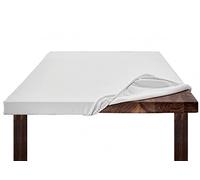 BIANCHERIAWEB Copritavolo Mollettone SalvaTavolo SottoTovaglia Protezione Macchie Feltro Bianco Elastico sul Bordo Made in Italy 100x100 Bianco