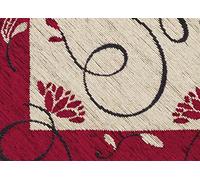 BIANCHERIAWEB Copritavolo Salotto/Cucina Cinigliato Lavorazione Jacquard Modello Gold 140x180 Bordeaux