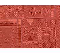 BIANCHERIAWEB Copritavolo Salotto/Cucina Jacquard Modello Mexico Made in Italy Rotondo 180 Arancio