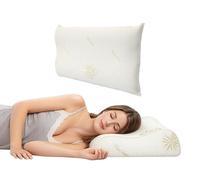 BIANCHERIAWEB Cuscino Cervicale in Memory Foam a Doppia Onda 40x65cm per Supporto al Collo 100% Made in Italy Guanciale Ergonomico Antirussamento e Anallergico con Federa Aloe Lavabile
