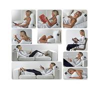 BIANCHERIAWEB Cuscino Ergonomico Posturale Decapillow 10 Usi 1 Solo Cuscino Multi Posizione Sostegno Gambe Spalle Cuscino con Federa Bianco