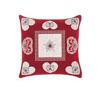 BIANCHERIAWEB Federa Cuscino Arredo Casa Fodera Tessuto Cinigliato Cuori Ortles 50x50 Ortles