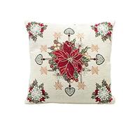 BIANCHERIAWEB Federa Cuscino Arredo Casa Fodera Tessuto Cinigliato Fantasie Natalizie Made Italy 40x40 Addobbi Natale