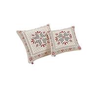 BIANCHERIAWEB Federa Cuscino Arredo Casa Fodera Tessuto Cinigliato Tirolese Montagna Tricot 50x50 Tricot