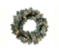 BIANCHERIAWEB Ghirlanda Natalizia Luminosa Fuori Porta Decorativa Corona Natale Merano 45cm Merano