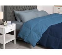 BIANCHERIAWEB Interno Imbottitura Piumino Invernale 300gr/mq in Piuma D'Oca Bicolor Matrimoniale Azzurro-Blu