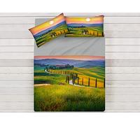 BIANCHERIAWEB Lenzuola Copriletto Letto Sogni d'oro 100% Cotone Disegno Tuscany 65 Matrimoniale Tuscany 65