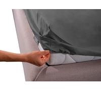 BIANCHERIAWEB Lenzuola sotto con Angoli in 100% Cotone in Tinta Unita Colore Piombo Matrimoniale Piombo