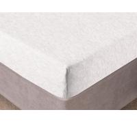 BIANCHERIAWEB Lenzuola sotto con Angoli No Stiro in Tinta Unita Modello Jersey 1 Piazza e Mezza Lino