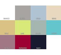 BIANCHERIAWEB Lenzuolo sopra Cordonetto in 100% Cotone in Tinta Unita Modello L.T Singolo Beige