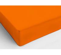 BIANCHERIAWEB Lenzuolo sotto con Angoli in Cotone in Tinta Unita Colore Arancio C.N. Matrimoniale Arancio