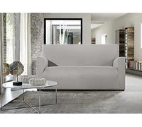 BIANCHERIAWEB Magic Copripoltrona Elasticizzato, Telo Copridivano Tinta Unita Grigio, Adatto a Poltrone da 85 a 100 cm con Profondità Seduta 65 cm, Copripoltrona Antimacchia e Antipelo