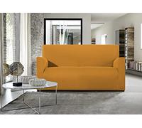 BIANCHERIAWEB Magic Copripoltrona Elasticizzato, Telo Copridivano Tinta Unita Senape, Adatto a Poltrone da 85 a 100 cm con Profondità Seduta 65 cm, Copripoltrona Antimacchia e Antipelo