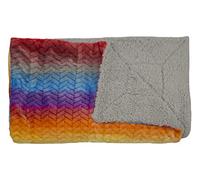 BIANCHERIAWEB Plaid retro agnellato multicolor coperta divano inverno caldo sherpa elliccetta colorato