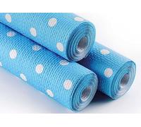 BIANCHERIAWEB Rotolo Tovaglia A Pois per Feste Antistrappo 100% Carta Made Italy 5mtx1,20mt 5 Metri Azzurro