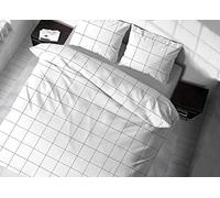 BIANCHERIAWEB Sacco Copripiumino In 100% Cotone Made Italy Disegno Square Piazza E Mezza Square