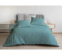 BIANCHERIAWEB Sacco Copripiumino in 100% Cotone Percalle Made in Italy in Tinta Unita Piazza E Mezza Verde