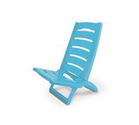 BIANCHERIAWEB Sedia Camping Spiaggia Pieghevole Spiaggina Portatile Plastica MOD. Linosa Linosa Turchese