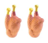 BIANCHERIAWEB Set 2 Pezzi Gioco Pet Modello Food Pollo Resistente per Animali Domestici