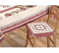 BIANCHERIAWEB Set Cuscini Coprisedia Imbottiti Cinigliati Sfoderabili Modello Tirolese Monte Bianco Made In Italy Aletta 6Pz Monte Bianco