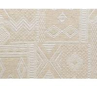 BIANCHERIAWEB Set Cuscini Coprisedia Imbottiti Sfoderabili Modello Mexico Made in Italy Fascia Quadrata 4Pz Naturale