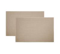 BIANCHERIAWEB Set Tovagliette Americane Cucina Antiscivolo in Tinta Unita Lavabili Set 2 Panna
