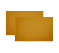 BIANCHERIAWEB Set Tovagliette Americane Cucina Antiscivolo in Tinta Unita Lavabili Set 2 Senape