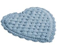 BIANCHERIAWEB Tappeto Bagno Doccia Spugna Tappetino Assorbente Cotone Pelo Corto MOD. Giulietta Giulietta Azzurro