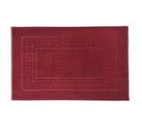 BiancheriaWeb Tappeto Bagno Doccia Spugna Tinta Unita Torino Tappetino Super Assorbente in Cotone Pelo Corto con Greca 60x120 Bordeaux